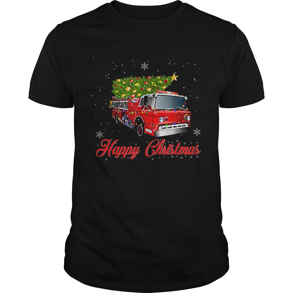 Firefighter Christmas Tee Tree On Truck Fire Xmas shirt Firefighter Christmas Tee Tree On Truck Fire Xmas shirt