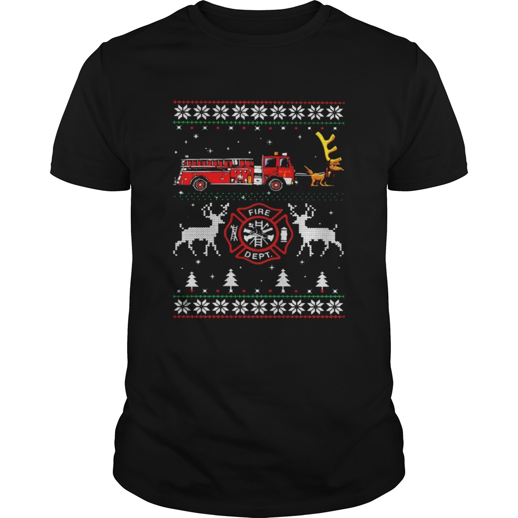 Firefighter fire dept Ugly Christmas shirt Firefighter fire dept Ugly Christmas shirt