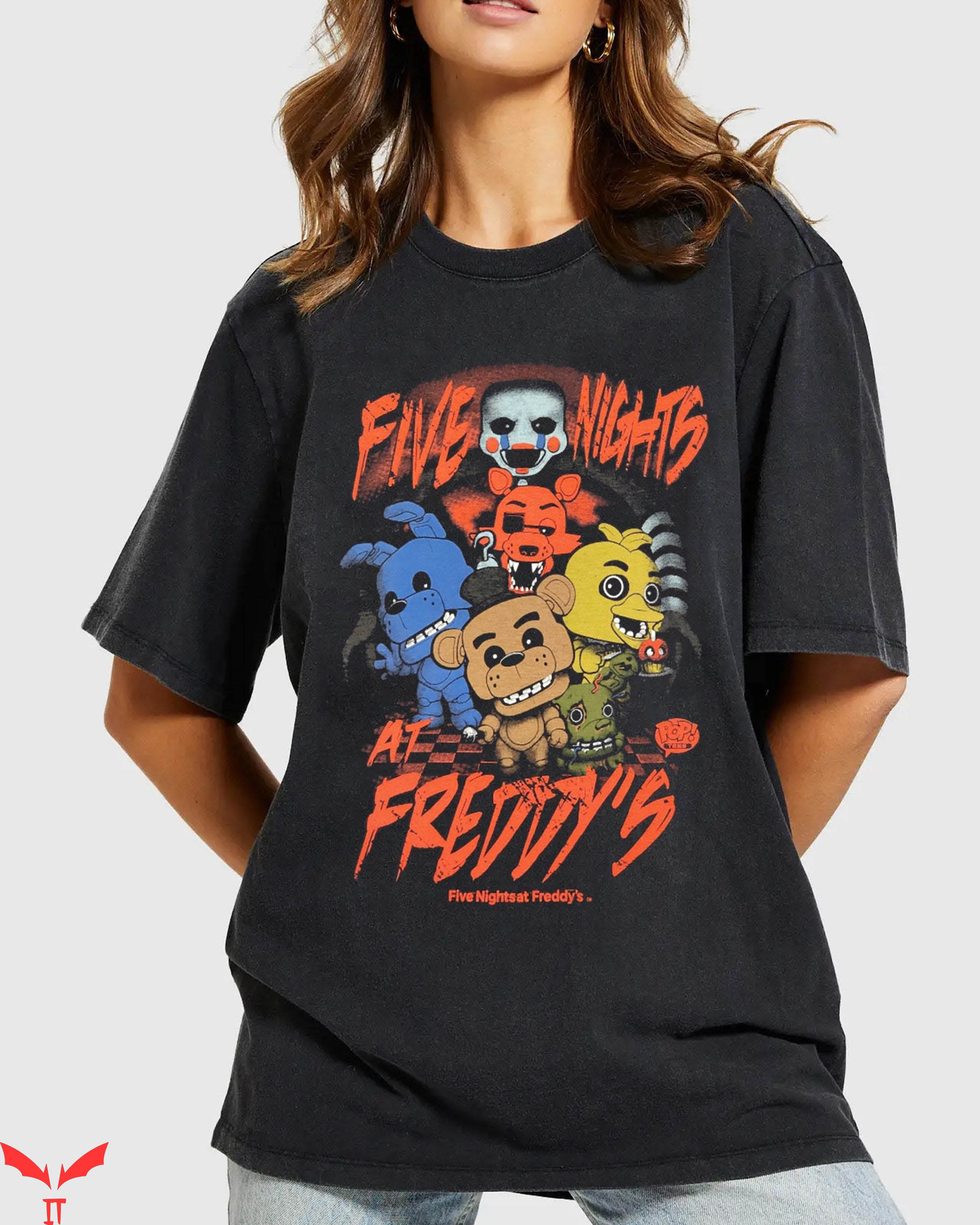 Five Nights At Freddys T-Shirt Comic Vintage FNAF Game Five Nights At Freddys T-Shirt Comic Vintage FNAF Game
