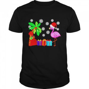 Flamingo Santa Christmas shirt