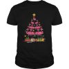 Flamingo Tree Ugly Christmas Funny T-Shirt