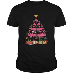 Flamingo Tree Ugly Christmas Funny T-Shirt