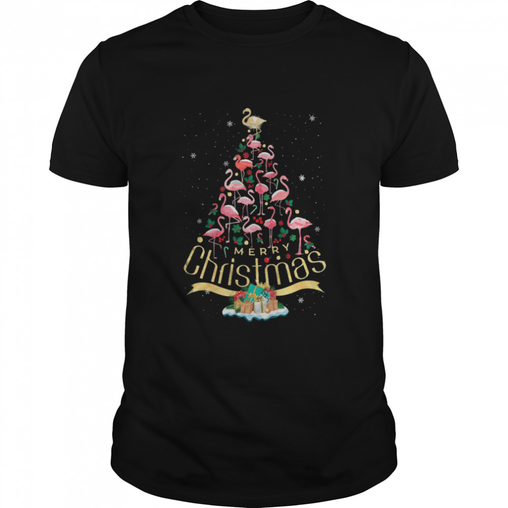Flamingos christmas tree shirt Flamingos christmas tree shirt
