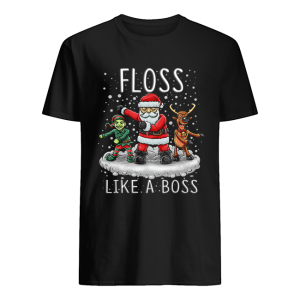 Floss Like A Boss Santa Floss Funny Christmas T-Shirt
