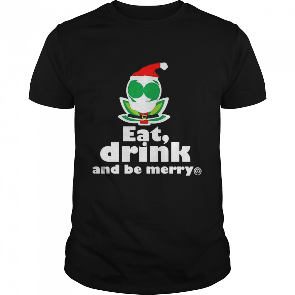 Flower Alien Santa Eat Drink And Be Merry Flower Alien Santa Eat Drink And Be Merry