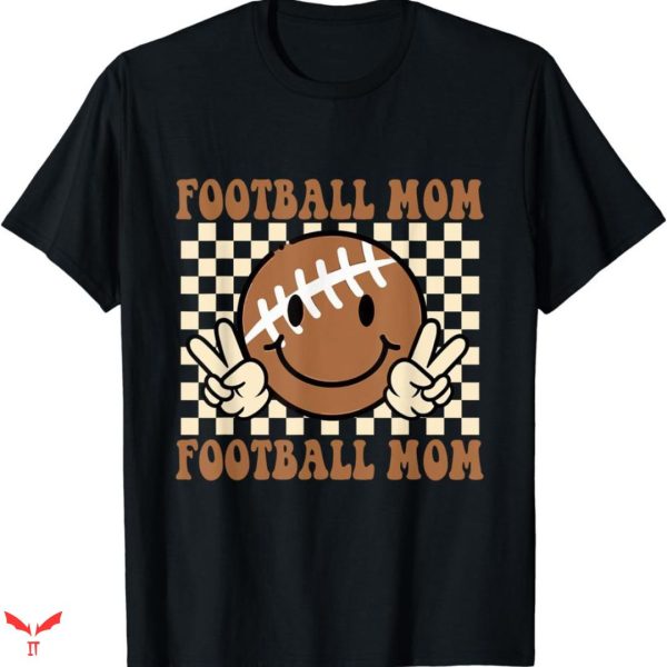Football Mom T-shirt Groovy