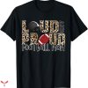 Football Mom T-shirt Leopard Breast