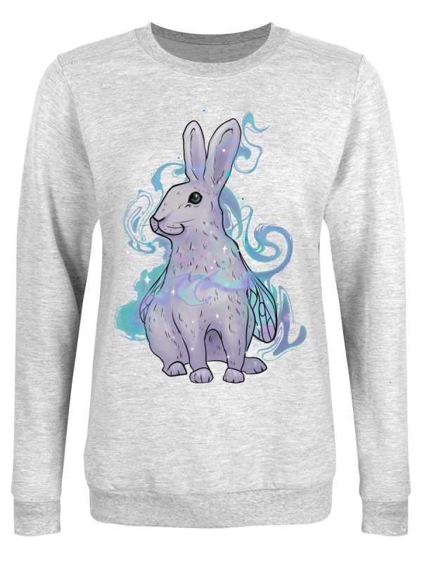 Foraging Familiars Hare Ladies Grey Sweatshirt