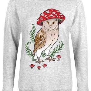 Foraging Familiars Owl Ladies Grey Sweatshirt