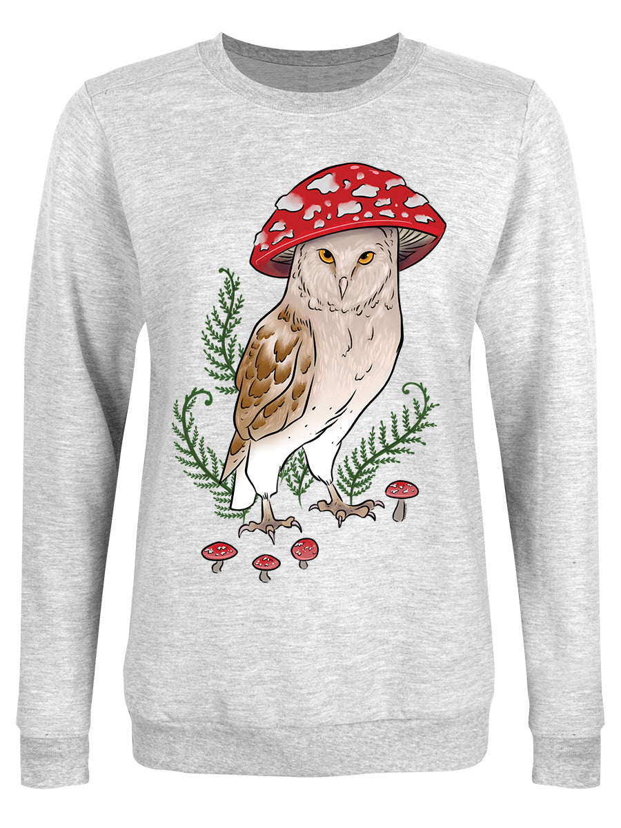 Foraging Familiars Owl Ladies Grey Sweatshirt Foraging Familiars Owl Ladies Grey Sweatshirt