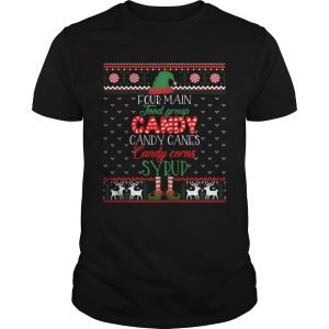Four Main Food Groups Elf Buddy Christmas Pajama Ugly shirt