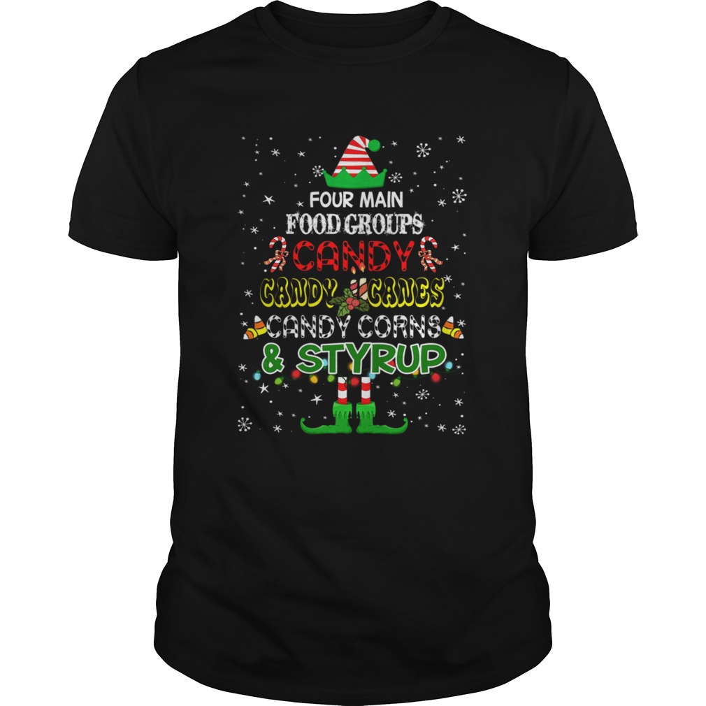 Four Main Food Groups Sweatmeat Lover Elf Christmas Holiday shirt Four Main Food Groups Sweatmeat Lover Elf Christmas Holiday shirt