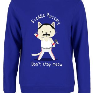Freddie Purrcury Ladies Royal Blue Sweatshirt