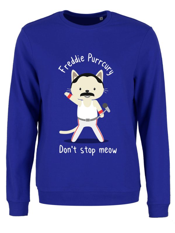 Freddie Purrcury Ladies Royal Blue Sweatshirt