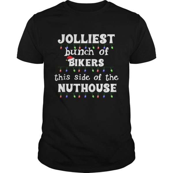 Funny Motorcycle Rider Christmas Jolliest Bunch of Bikers T-Shirt