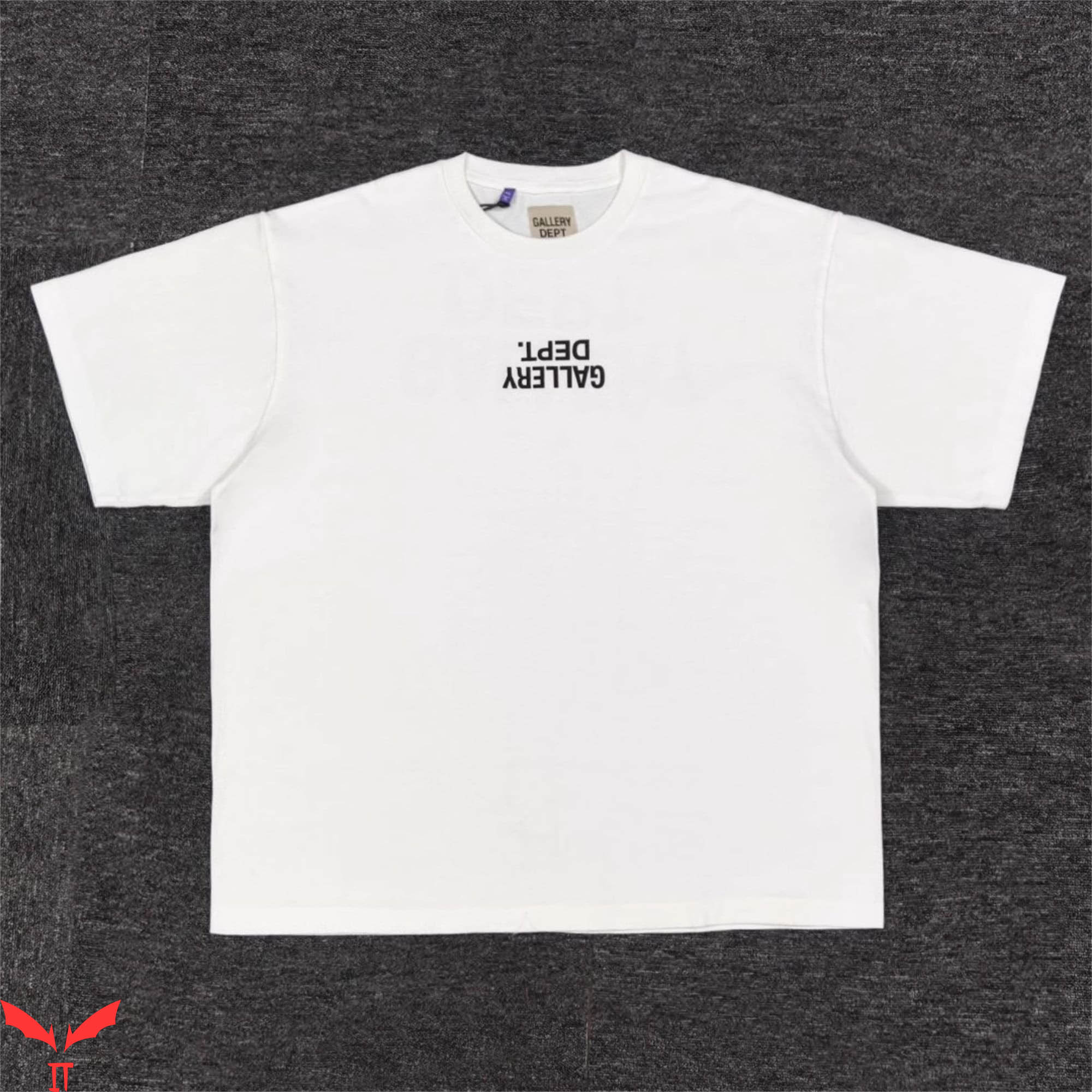 Gallery Dept Hollywood T-Shirt Up-Side Down Logo Streetwear Gallery Dept Hollywood T-Shirt Up-Side Down Logo Streetwear
