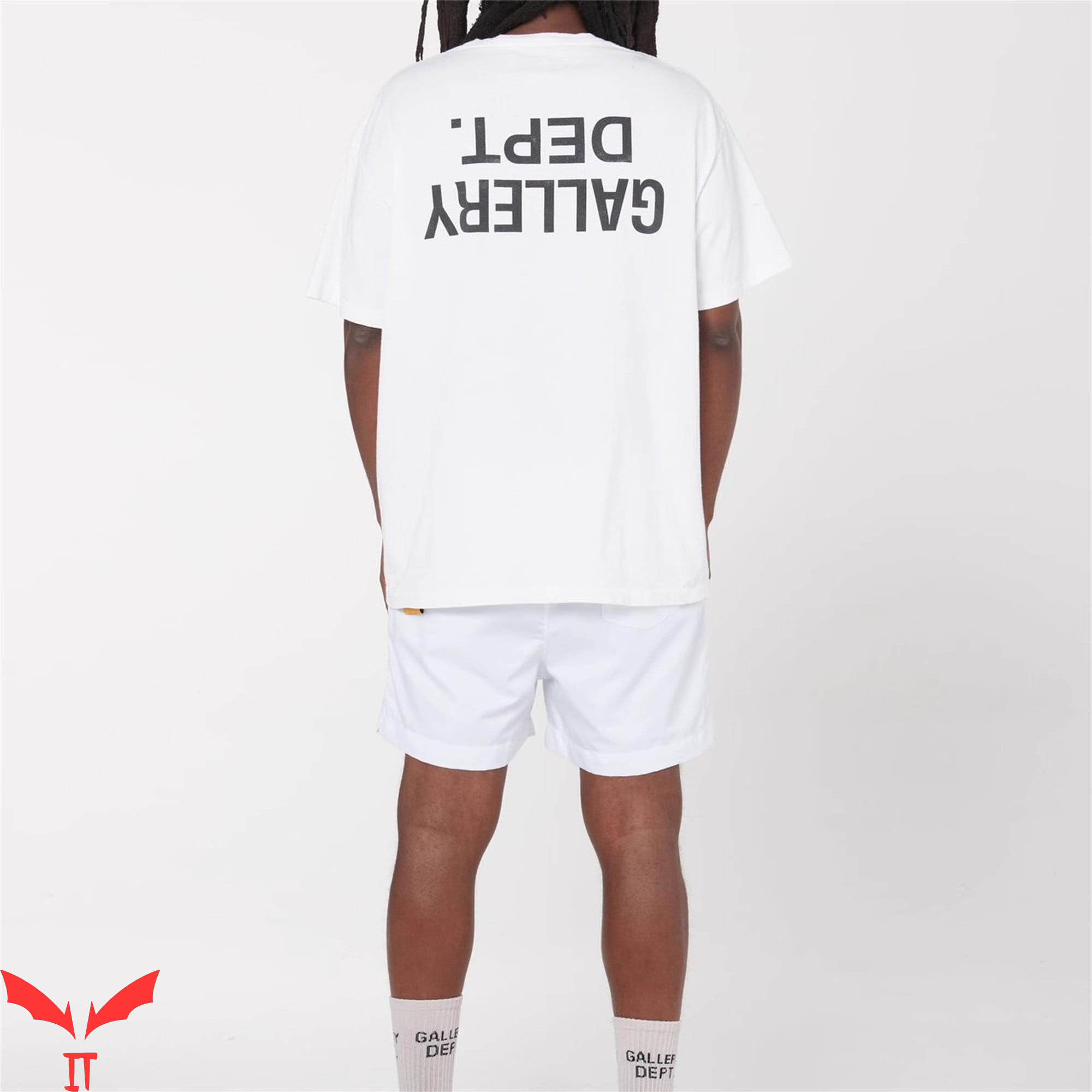 Gallery Dept Hollywood T-Shirt Up-Side Down Logo Streetwear Gallery Dept Hollywood T-Shirt Up-Side Down Logo Streetwear