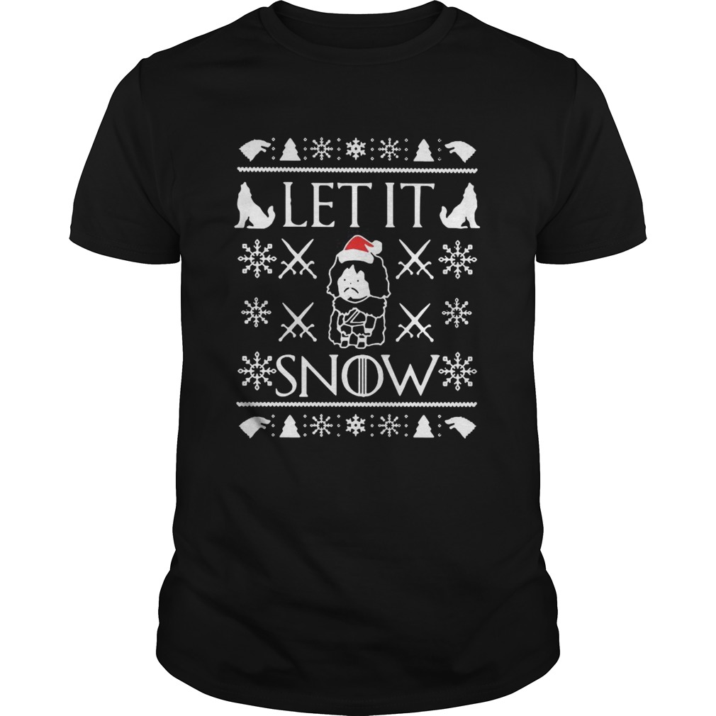 Game of Thrones Jon Snow Let It Snow Ugly Christmas shirt Game of Thrones Jon Snow Let It Snow Ugly Christmas shirt
