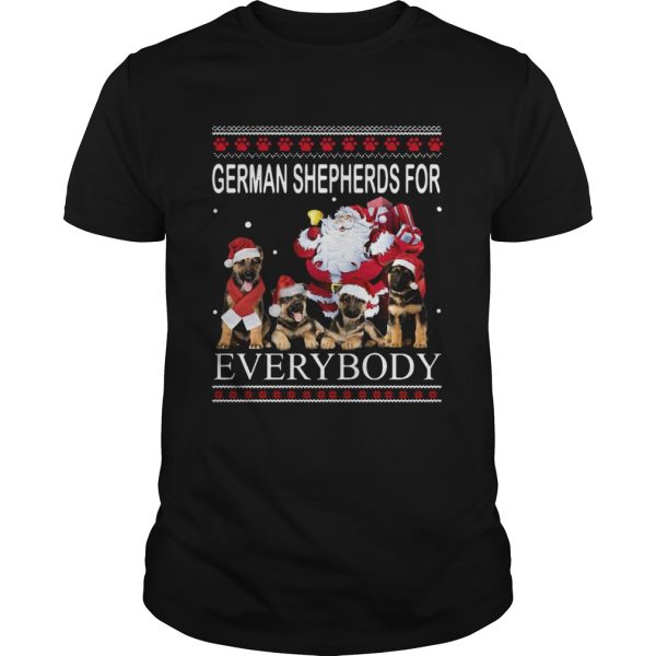 German Shepherds For Everybody Santa Claus Ugly Christmas shirt
