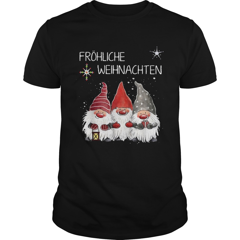Gnomes Frhliche Weihnachten Christmas shirt Gnomes Frhliche Weihnachten Christmas shirt