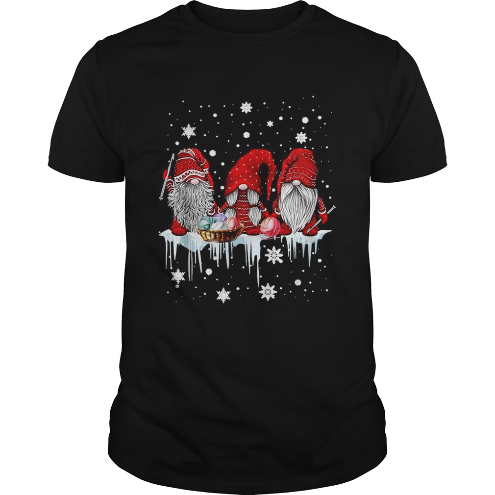 Gnomies sewing santa embroidery Christmas shirt Gnomies sewing santa embroidery Christmas shirt