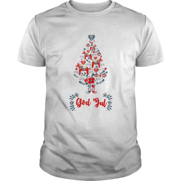 God Jul Dala Horse Tree Swedish shirt