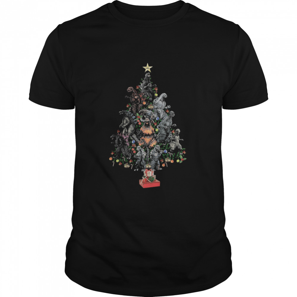 Godzilla christmas tree shirt Godzilla christmas tree shirt