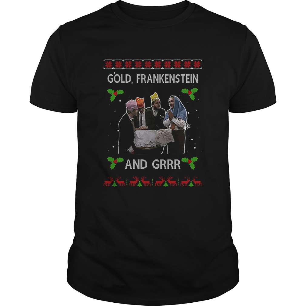 Gold Frankenstein and grrr Ugly Xmas Christmas shirt Gold Frankenstein and grrr Ugly Xmas Christmas shirt