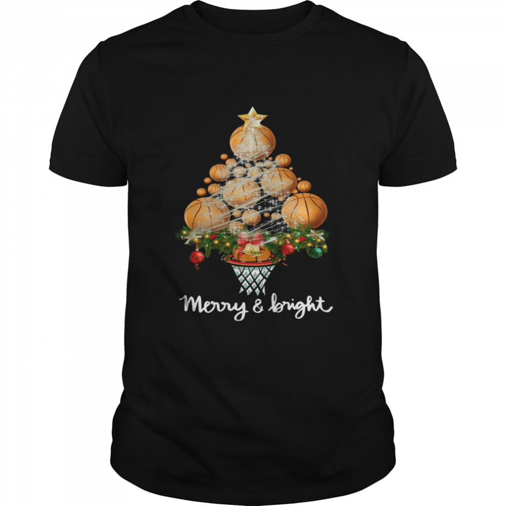 Good Volleyball Merry And Bright Christmas Tree shirt Good Volleyball Merry And Bright Christmas Tree shirt