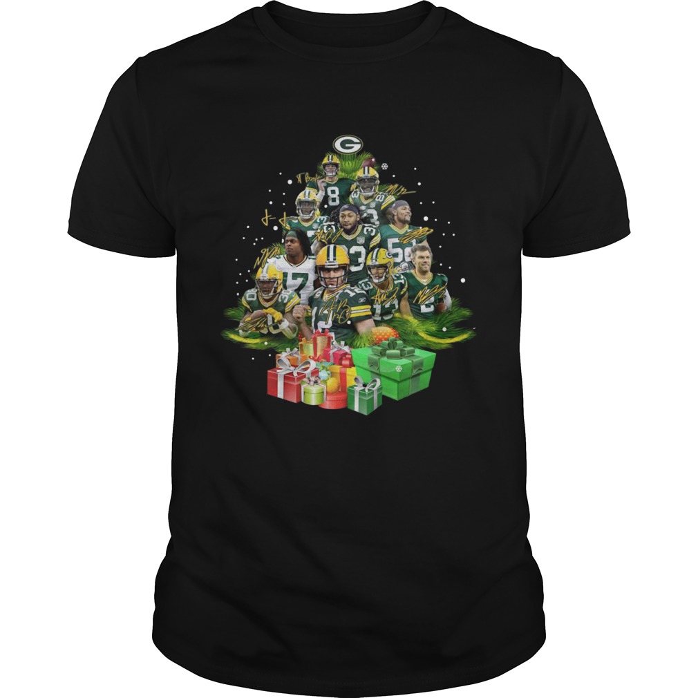 Green Bay Packers Players Christmas Tree shirt Green Bay Packers Players Christmas Tree shirt