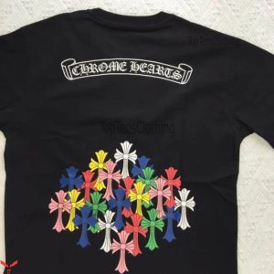 Green Chrome Hearts T-Shirt Colorful Cross Shirt Trending