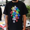 Green Chrome Hearts T-Shirt Multi Color Cross Cemetery Tee