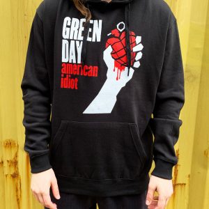 Green Day American Idiot Mens Black Pullover Hoodie 3