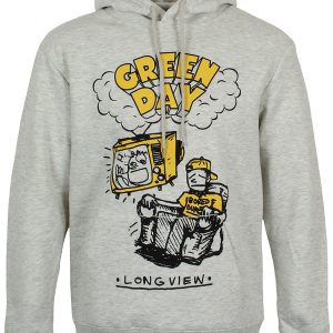 Green Day Longview Doodle Mens White Hoodie 1