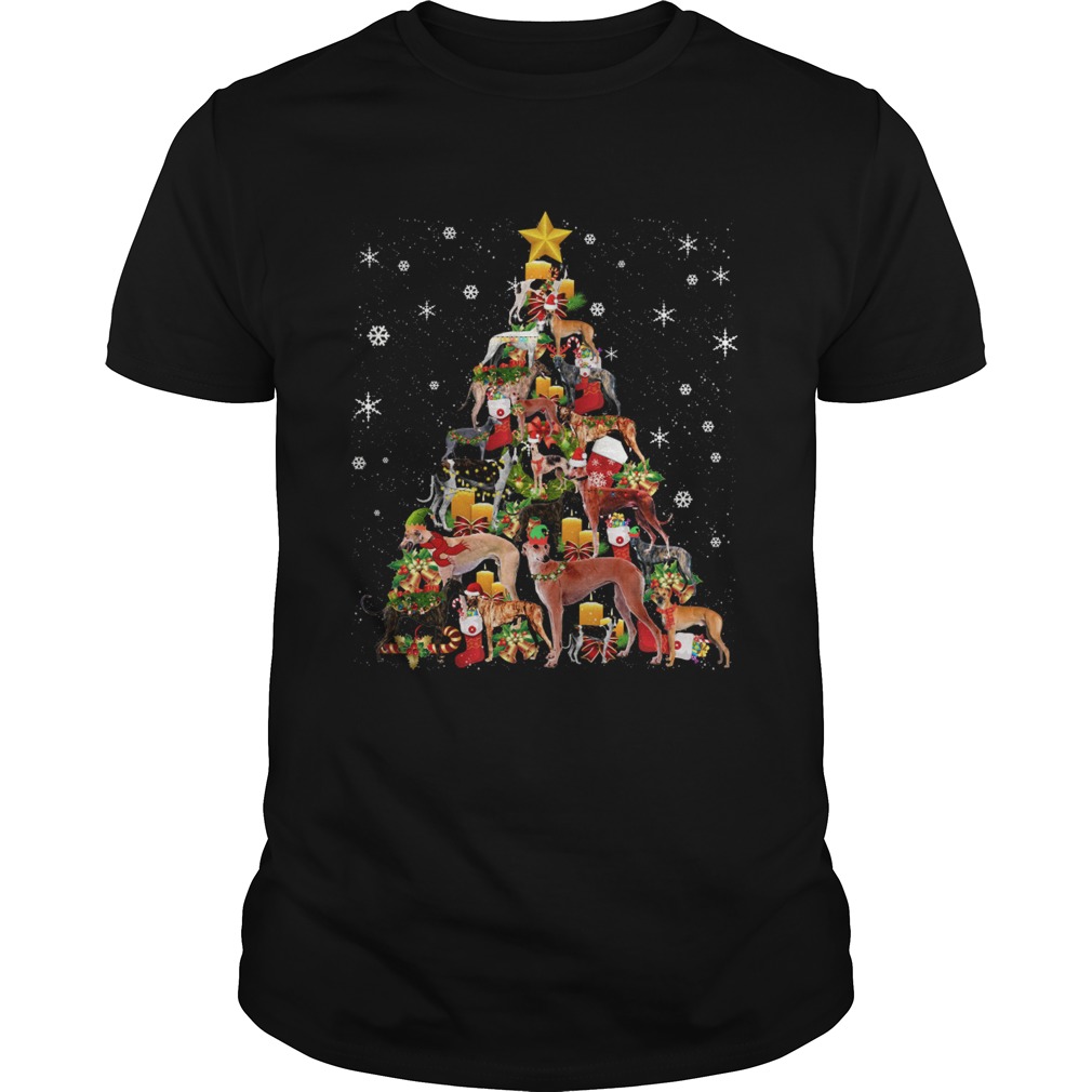 Greyhound Christmas Tree Shirt Greyhound Christmas Tree Shirt