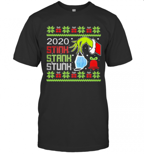 Grinch 2020 Stink Stank Stunk Mask Ugly Christmas T-Shirt Grinch 2020 Stink Stank Stunk Mask Ugly Christmas T-Shirt