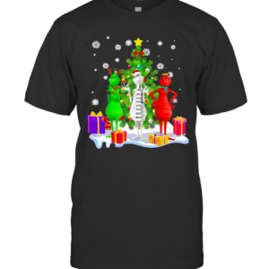Grinch Red White Christmastree Merry Xmas T-Shirt