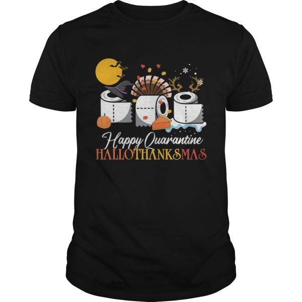 Hallothanksmas Happy Quarantine 2020 Thanksgiving Moon Hat Witch Paper Toilet shirt