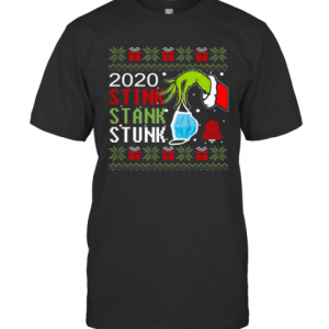 Hand Grinch Holding Mask 2020 Stink Stank Stunk Ugly Christmas T-Shirt