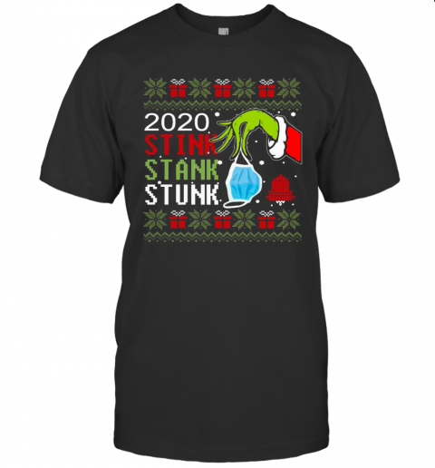 Hand Grinch Holding Mask 2020 Stink Stank Stunk Ugly Christmas T-Shirt Hand Grinch Holding Mask 2020 Stink Stank Stunk Ugly Christmas T-Shirt