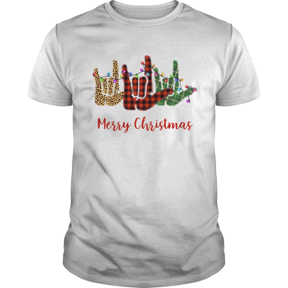 Hand I Love You Merry Christmas shirt Hand I Love You Merry Christmas shirt