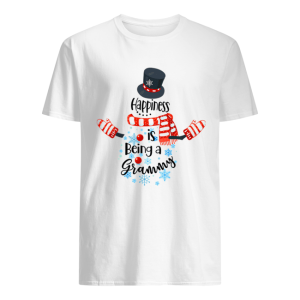 Happiness Is Being A Grammy Snowman Xmas Matching Family T-Shirt