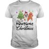 Have A Pawsome Christmas Bulldog shirt