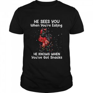 He Sees You When Youre Eating He Knows When Youve Got Snacks shirt