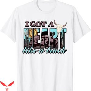Heart Like A Truck T-Shirt Desert Bull Skull Shirt Trending
