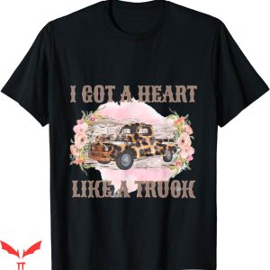 Heart Like A Truck T-Shirt Leopard Truck Tee Shirt Trending