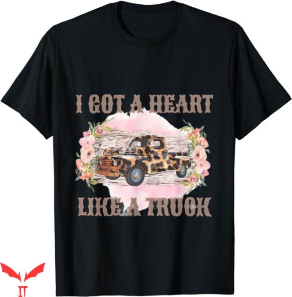 Heart Like A Truck T-Shirt Leopard Truck Tee Shirt Trending