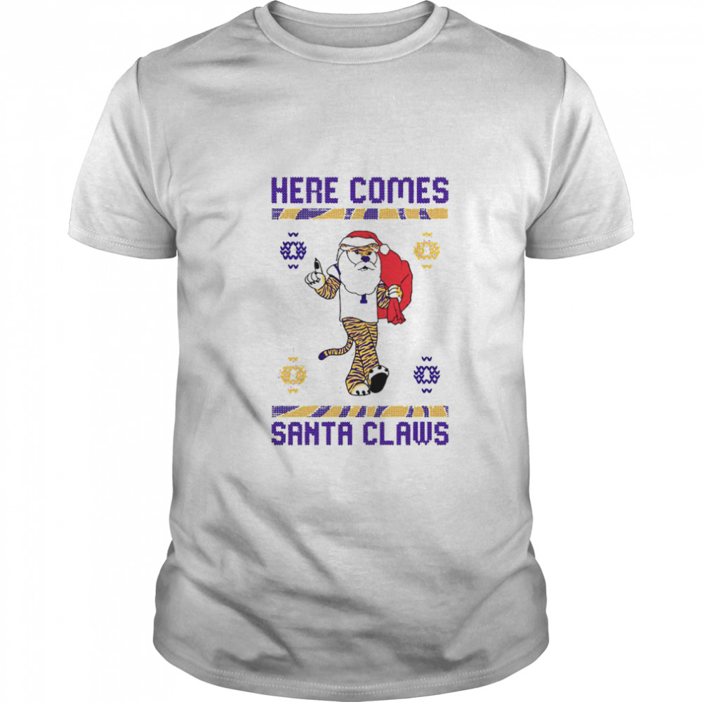 Here comes Santa Claws Ugly Christmas shirt Here comes Santa Claws Ugly Christmas shirt