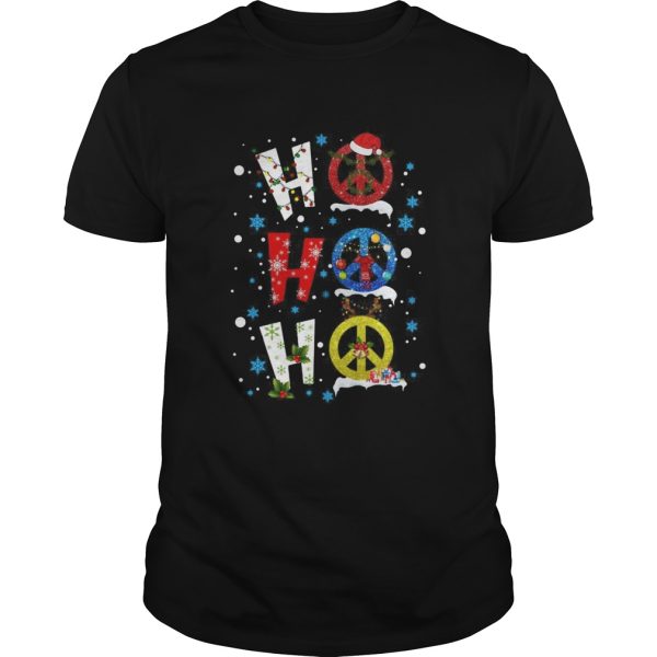 Ho Ho Ho Peace Symbols Merry Christmas shirt