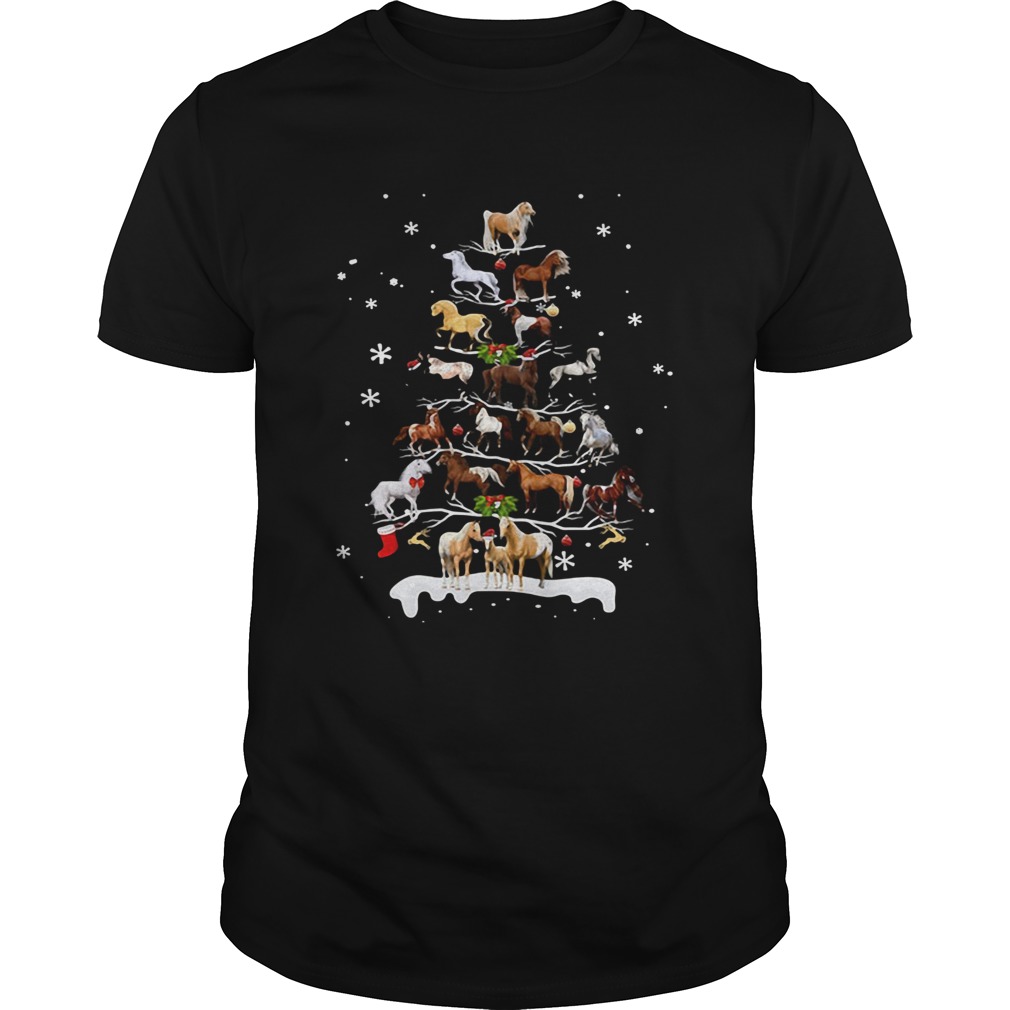 Horse Christmas Tree Shirt Horse Christmas Tree Shirt